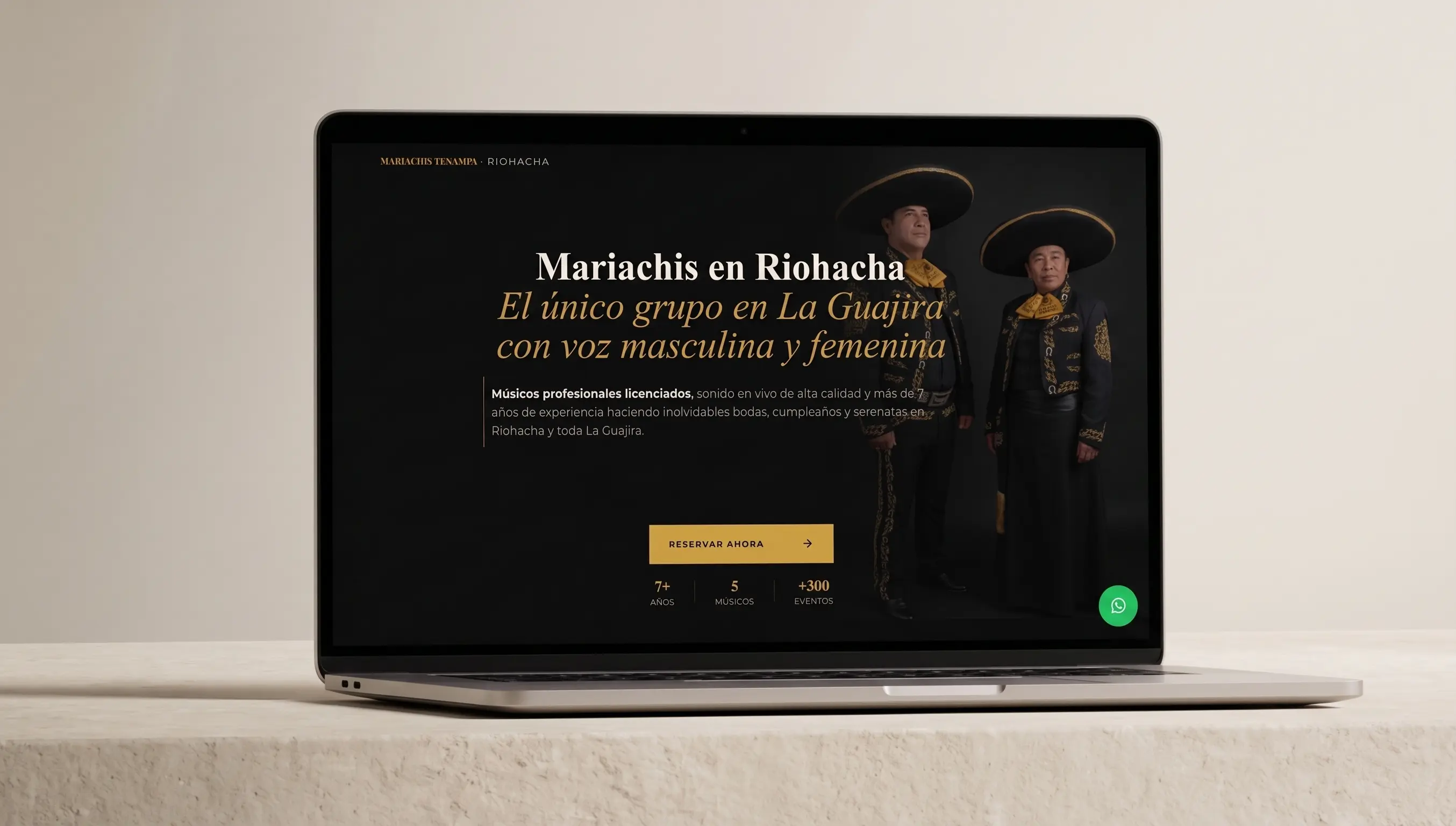 Mariachis Tenampa - landing page