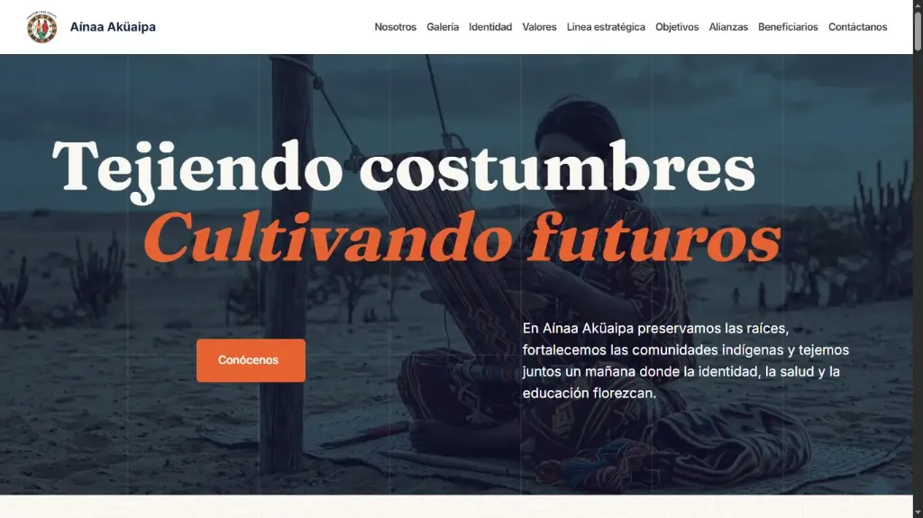 Fundación Aínaa Aküaipa - página web corporativa